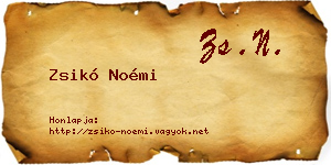 Zsikó Noémi névjegykártya